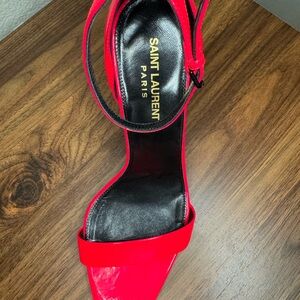 Saint Laurent Vibrant Red Heels